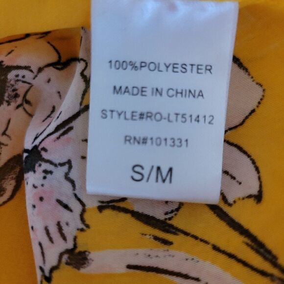 Charlotte Russe 3/4 Sleeve Sheer Loose Chiffon Floral Kimono Cardigan, small/me - Picture 10 of 13